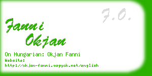 fanni okjan business card